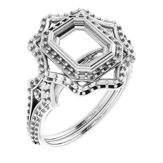 Bezel-Set Halo-Style Ring