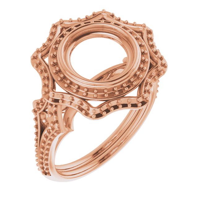 Bezel-Set Halo-Style Ring