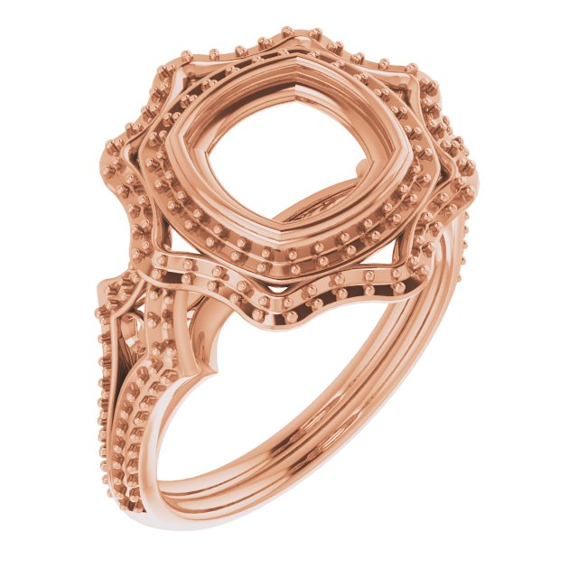 Bezel-Set Halo-Style Ring