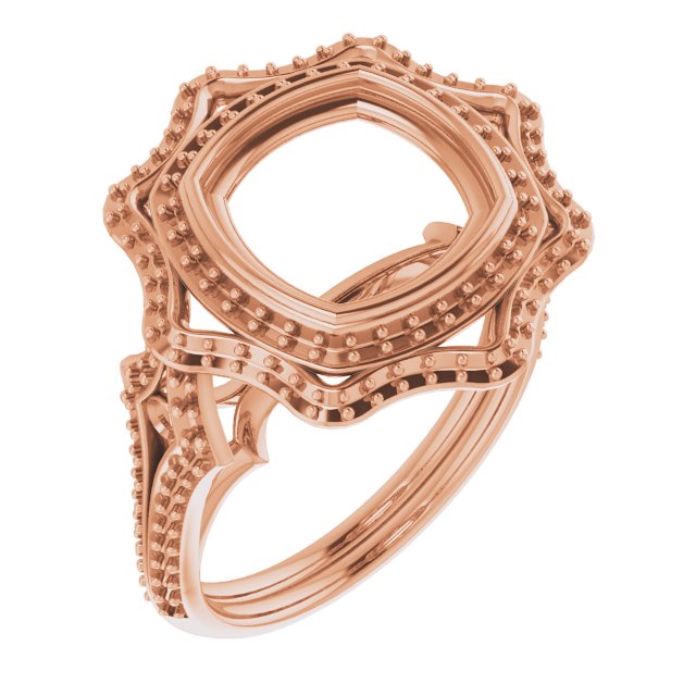 Bezel-Set Halo-Style Ring