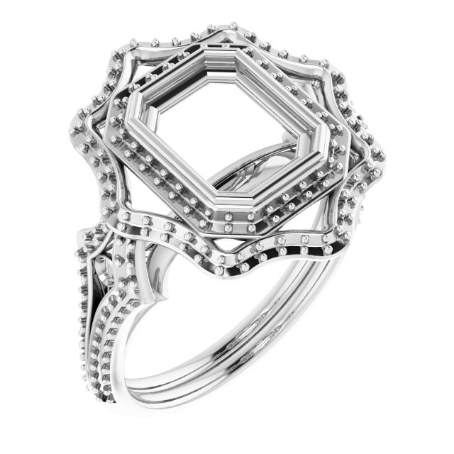 Bezel-Set Halo-Style Ring