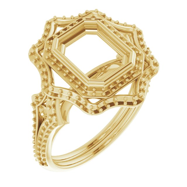Bezel-Set Halo-Style Ring
