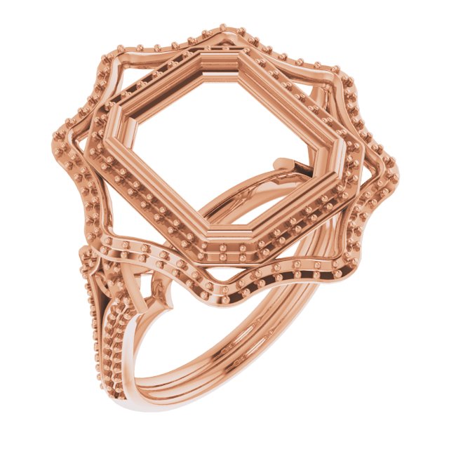 Bezel-Set Halo-Style Ring