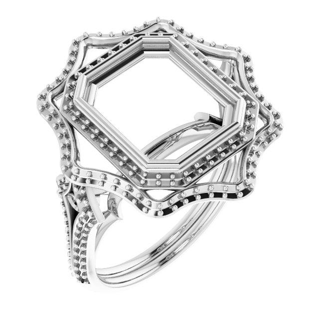 Bezel-Set Halo-Style Ring