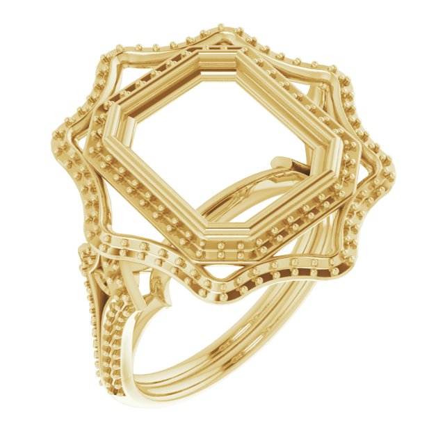 Bezel-Set Halo-Style Ring