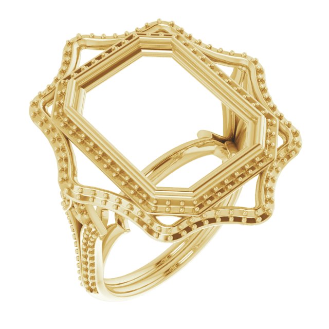 Bezel-Set Halo-Style Ring