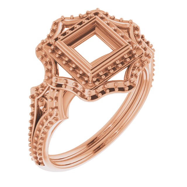 Bezel-Set Halo-Style Ring