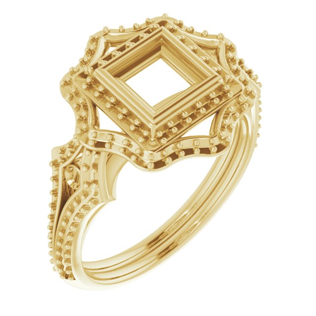 Bezel-Set Halo-Style Ring