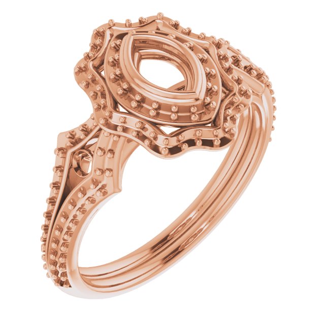 Bezel-Set Halo-Style Ring