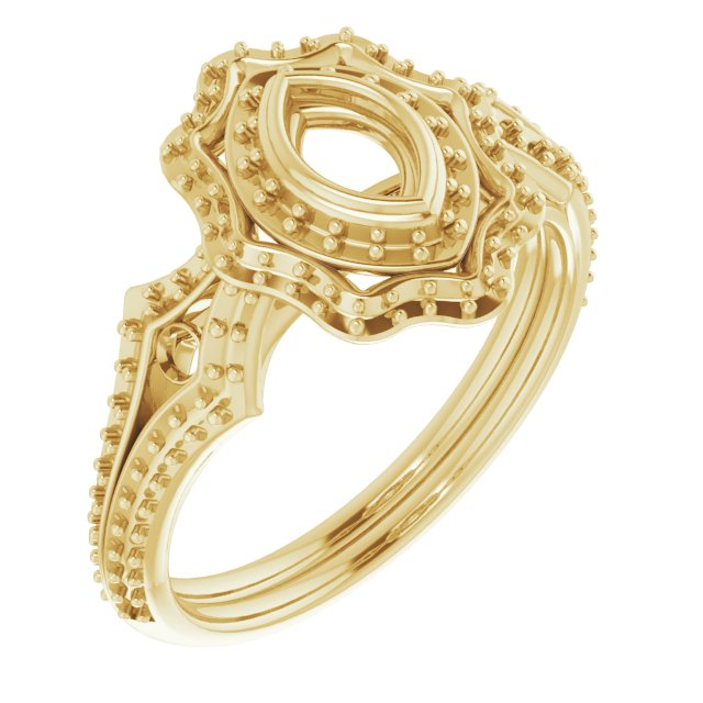 Bezel-Set Halo-Style Ring