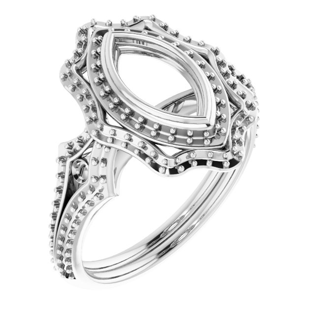 Bezel-Set Halo-Style Ring