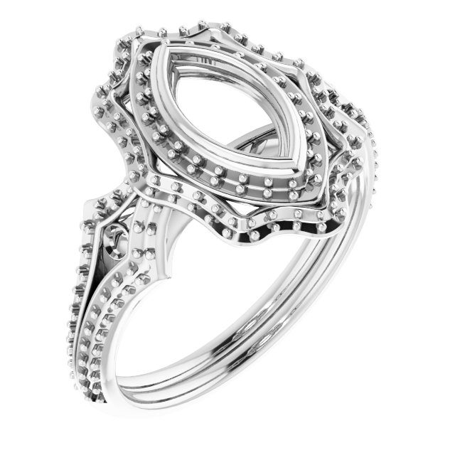 Bezel-Set Halo-Style Ring