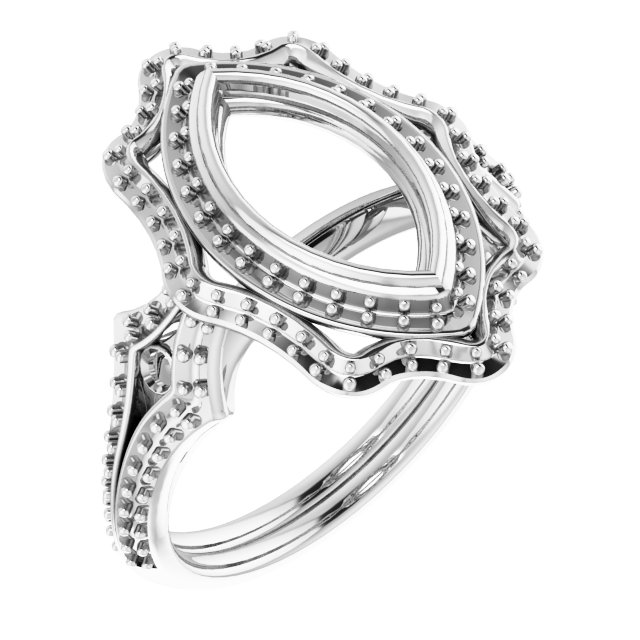 Bezel-Set Halo-Style Ring