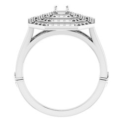 Triple Halo-Style Engagement Ring 