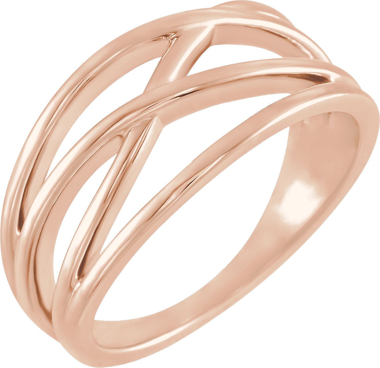 14K Rose Criss-Cross Ring