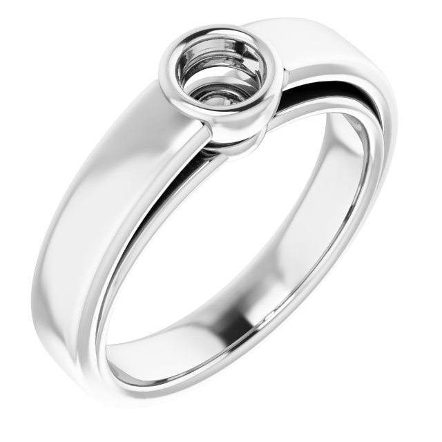 Bezel-Set Solitaire Engagement Ring