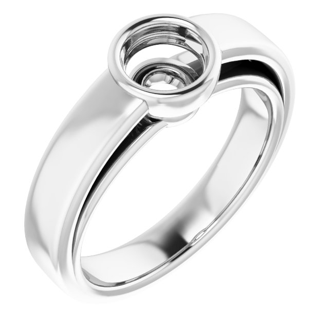 Bezel-Set Solitaire Engagement Ring