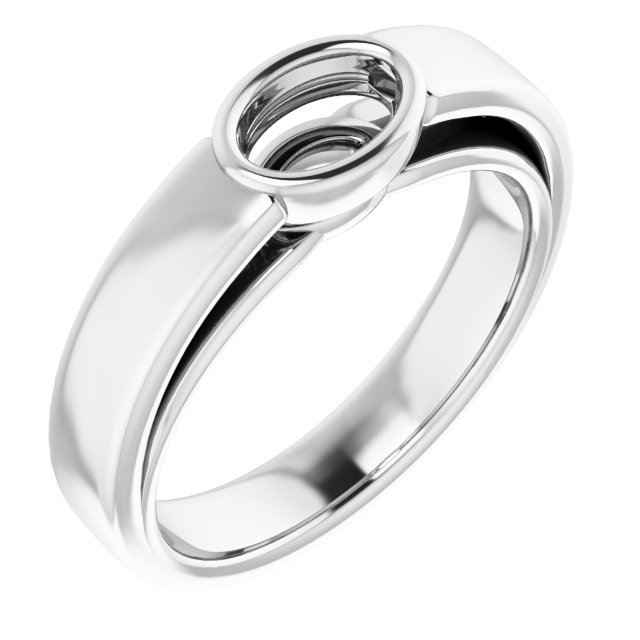 Bezel-Set Solitaire Engagement Ring
