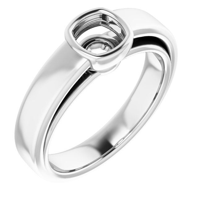 Bezel-Set Solitaire Engagement Ring