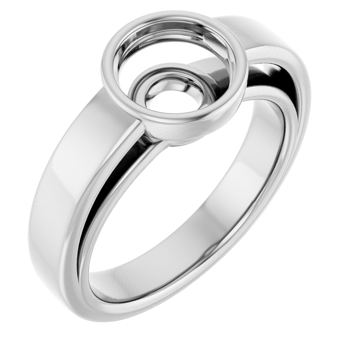 Bezel-Set Solitaire Engagement Ring