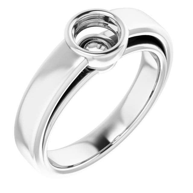 Bezel-Set Solitaire Engagement Ring