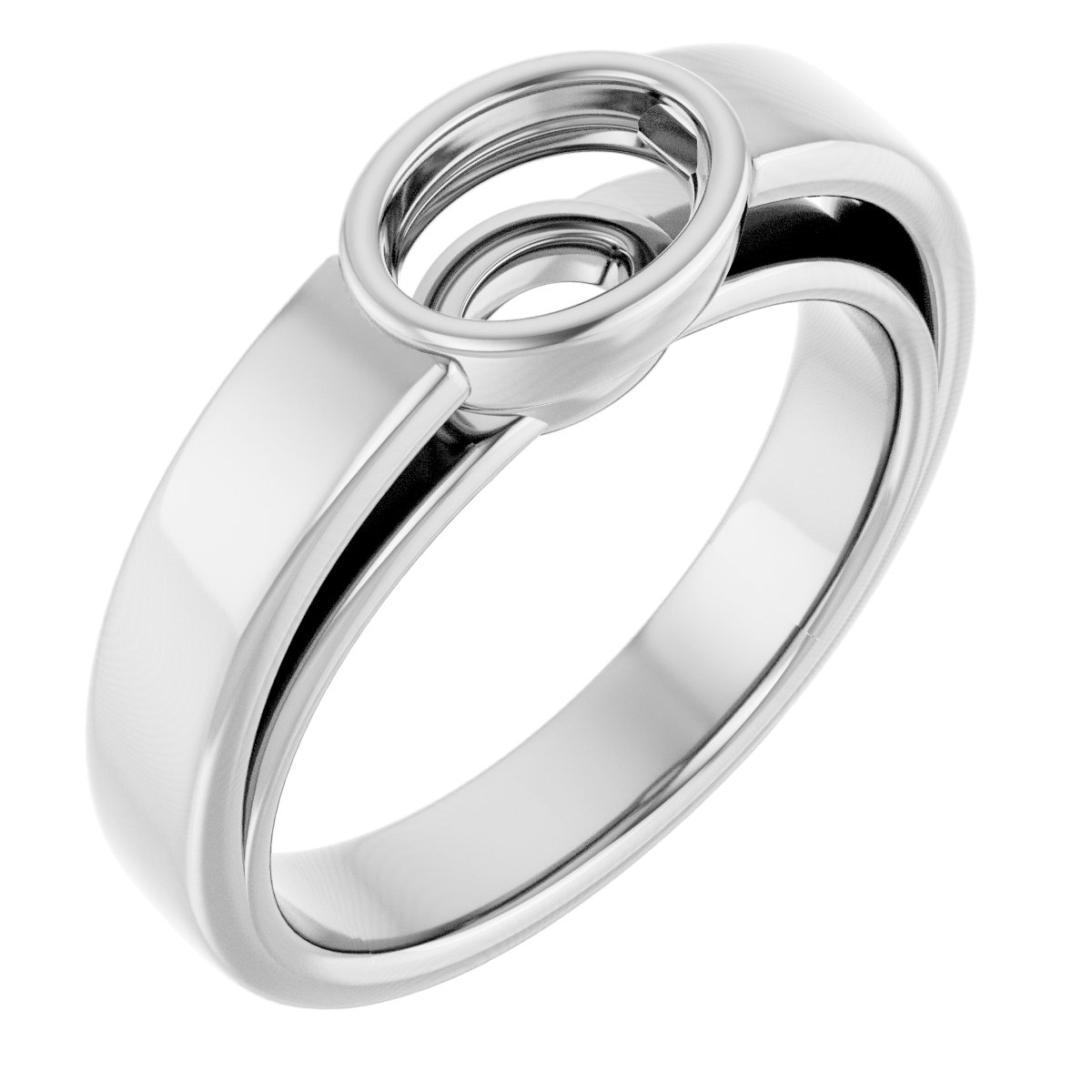 Bezel-Set Solitaire Engagement Ring