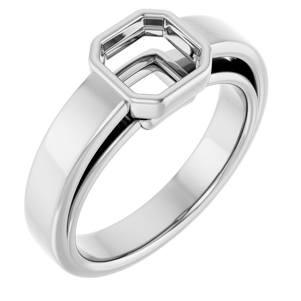 Bezel-Set Solitaire Engagement Ring