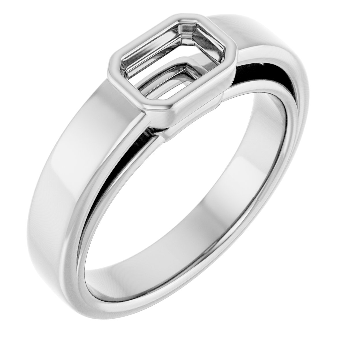 Bezel-Set Solitaire Engagement Ring