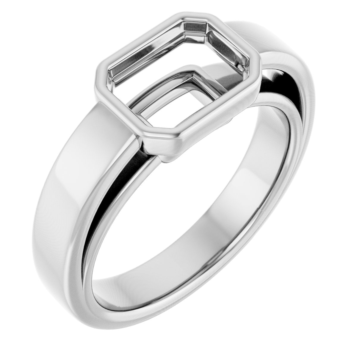 Bezel-Set Solitaire Engagement Ring