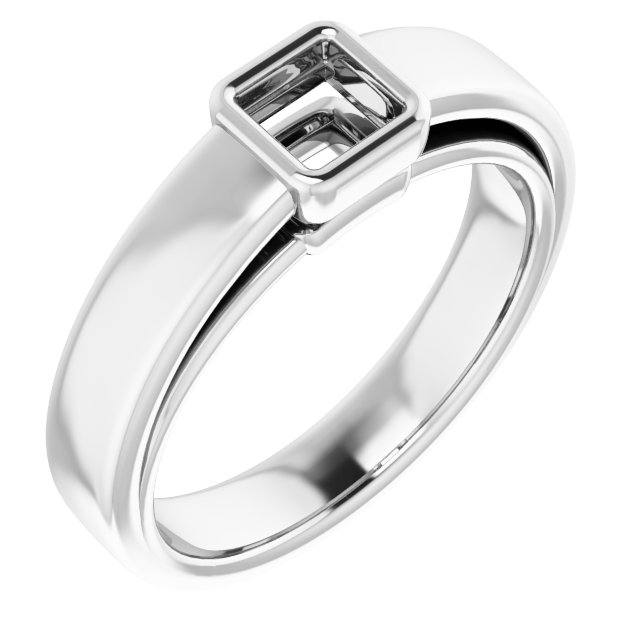 Bezel-Set Solitaire Engagement Ring