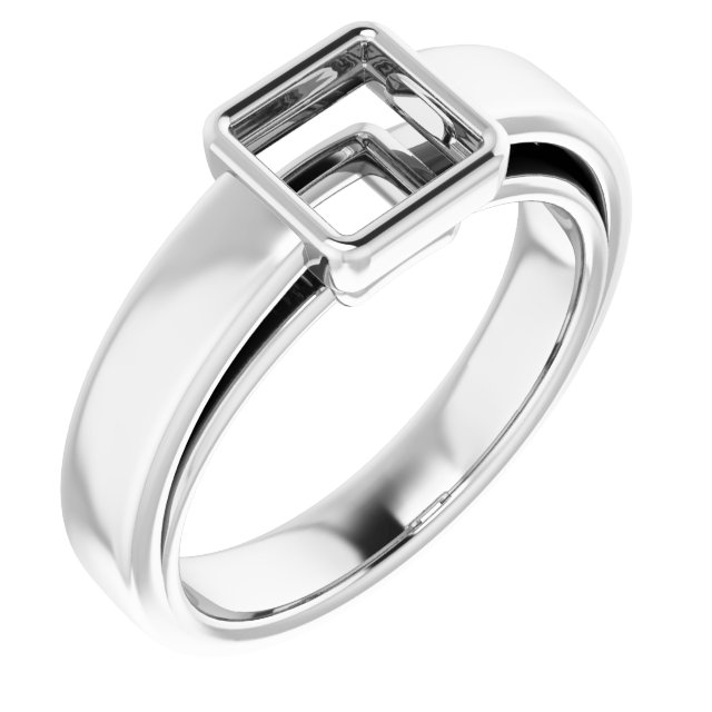 Bezel-Set Solitaire Engagement Ring
