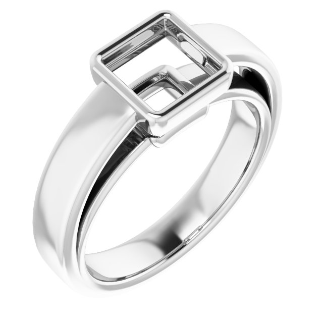 Bezel-Set Solitaire Engagement Ring