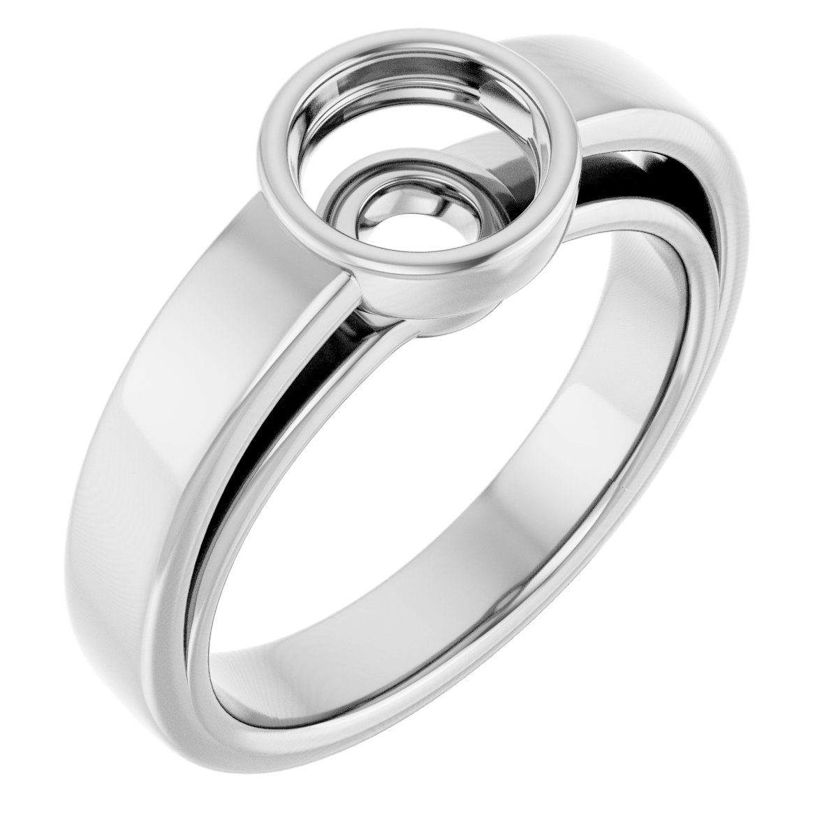 Bezel-Set Solitaire Engagement Ring