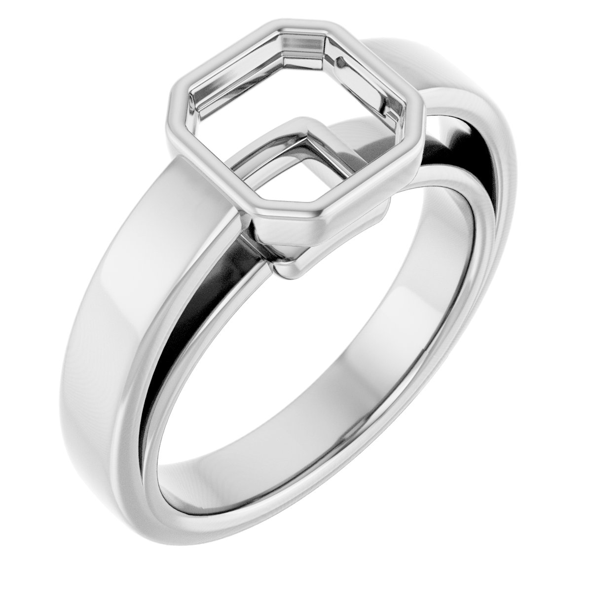 Bezel-Set Solitaire Engagement Ring