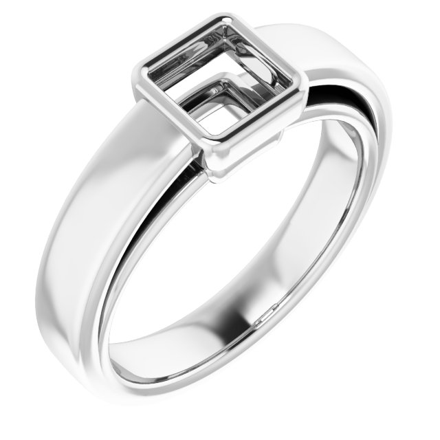 Bezel-Set Solitaire Engagement Ring