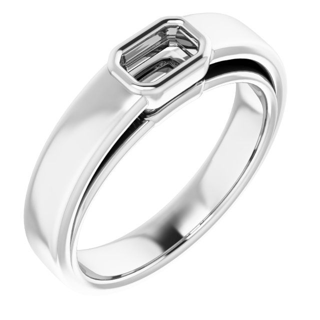 Bezel-Set Solitaire Engagement Ring