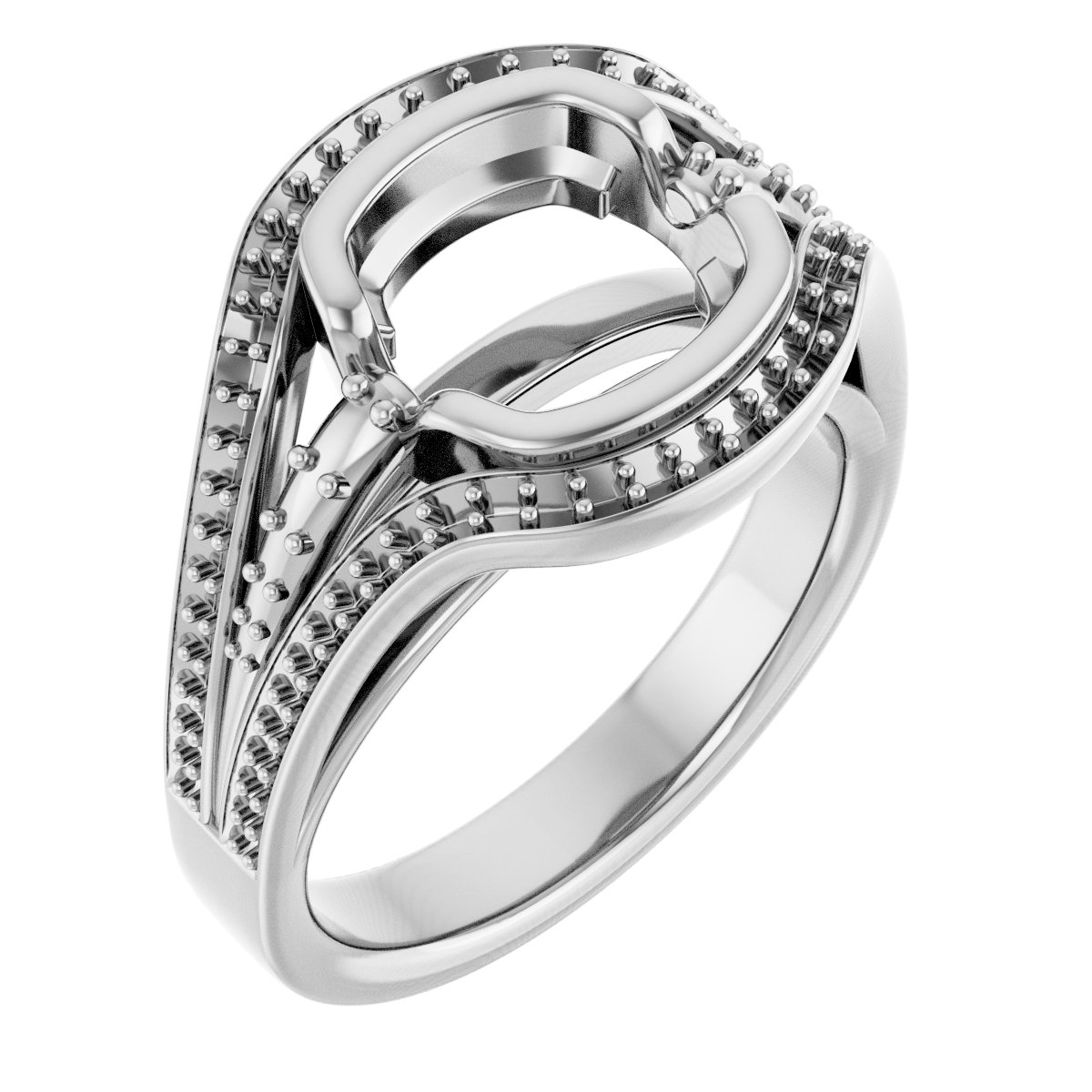 Bezel-Set Accented Engagement Ring