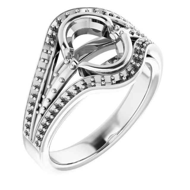 Bezel-Set Accented Engagement Ring