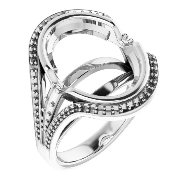 Bezel-Set Accented Engagement Ring