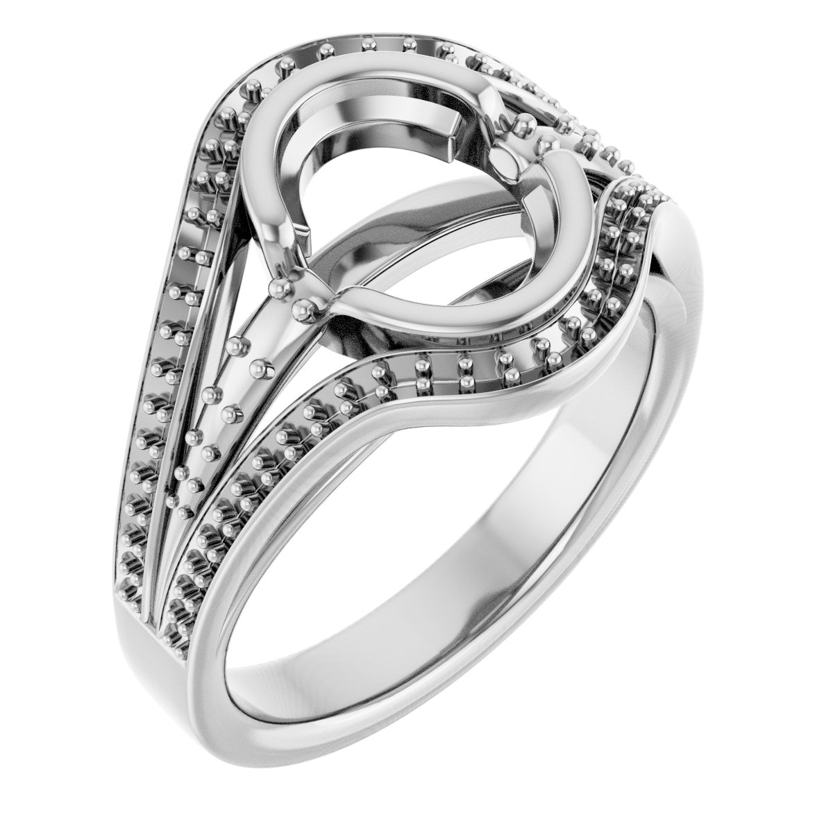 Bezel-Set Accented Engagement Ring