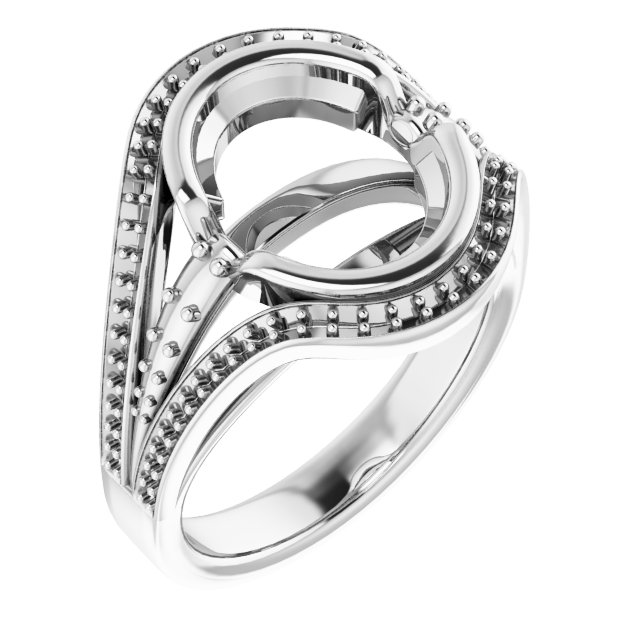 Bezel-Set Accented Engagement Ring