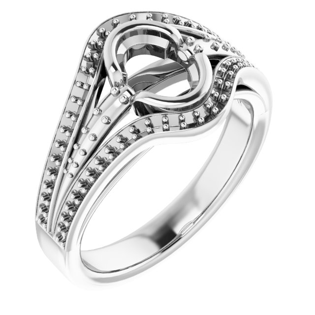 Bezel-Set Accented Engagement Ring