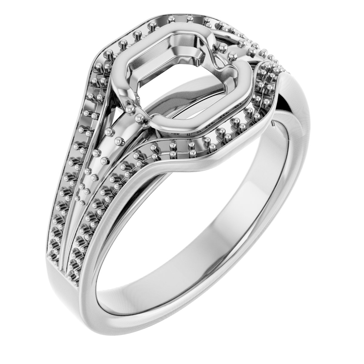 Bezel-Set Accented Engagement Ring