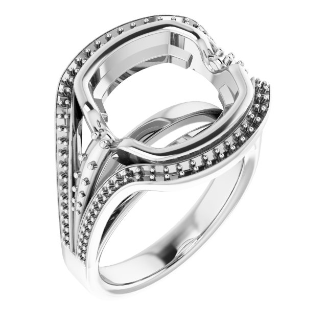 Bezel-Set Accented Engagement Ring