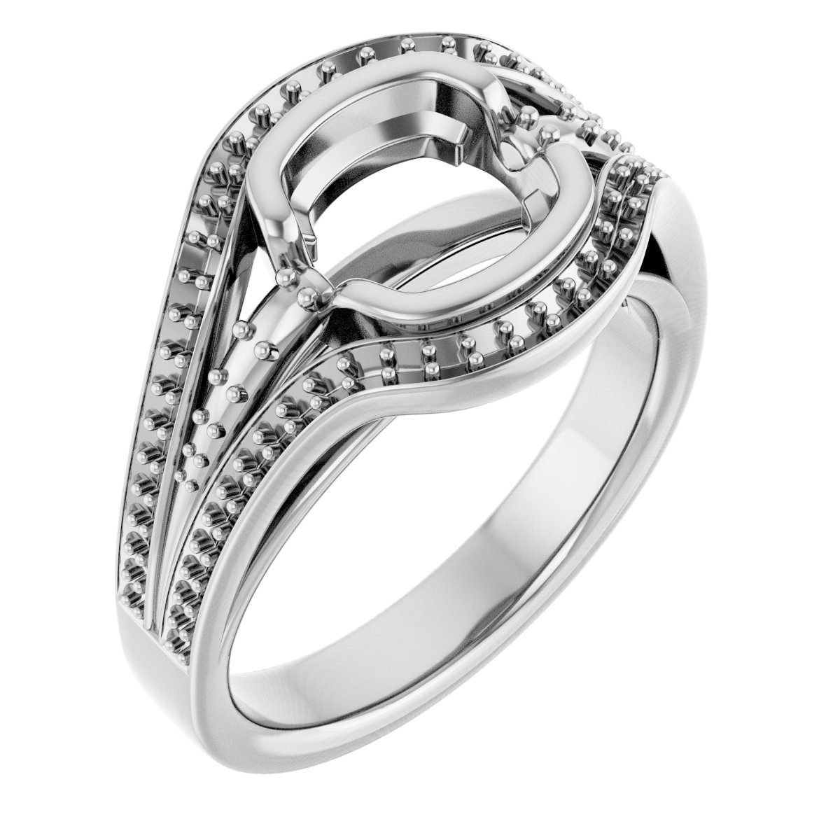 Bezel-Set Accented Engagement Ring