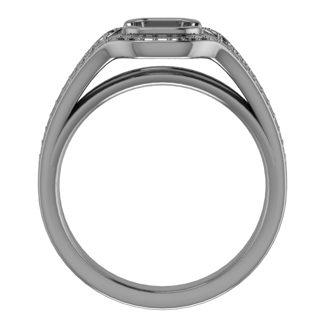 5 mm Square Engagement Ring Mounting view 2