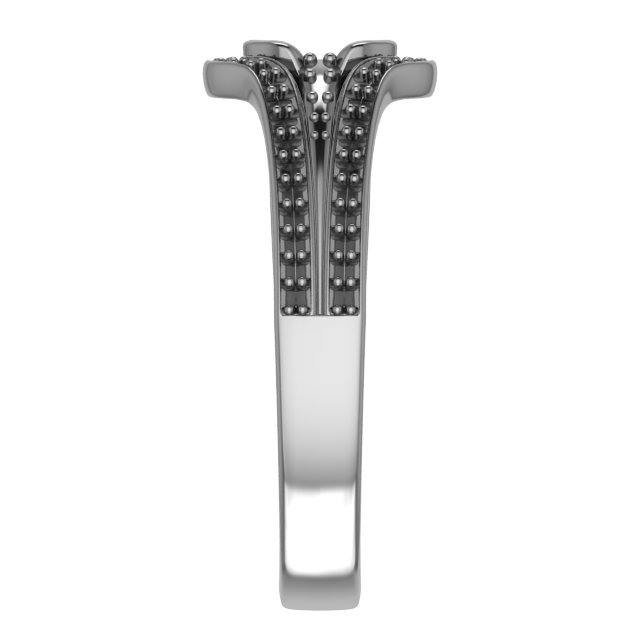 5 mm Square Engagement Ring Mounting view 4