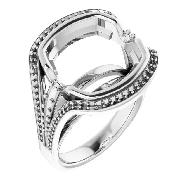 Bezel-Set Accented Engagement Ring
