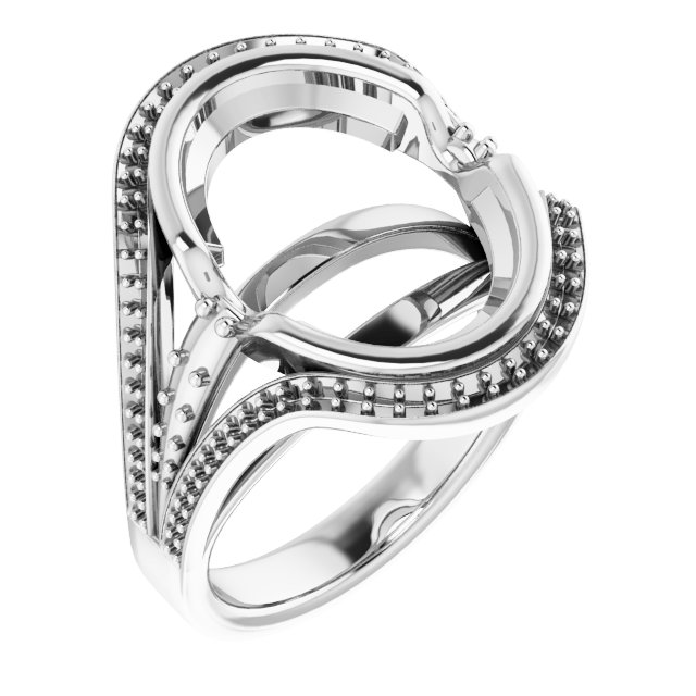 Bezel-Set Accented Engagement Ring