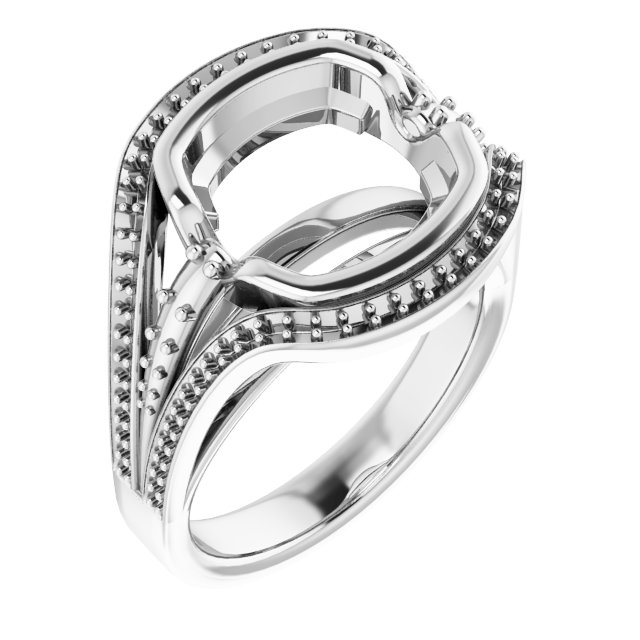 Bezel-Set Accented Engagement Ring